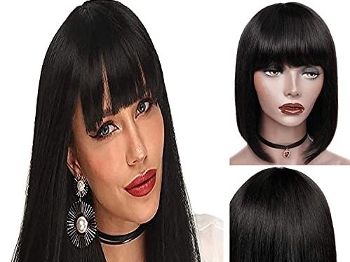 Machine Made None Lace Straight Bob Wig Human Hair No Lace Short Bob Wig