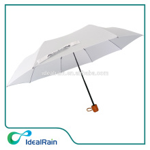 Compact white wedding umbrella