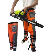 SturdyArmor Outdoor Portable Safety Gear Leg Protection - Orange Apron Style Chainsaw Chaps