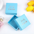 Custom Jewelry Packaging Light Blue Paper Earring Box