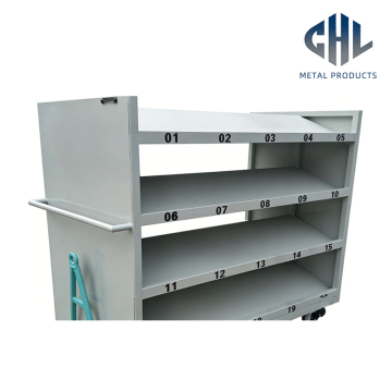 Multi-Tier Numbered Library Cart
