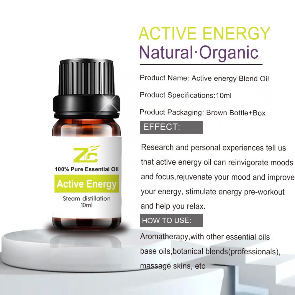 100% pure massage oil Active Energy Blend oil