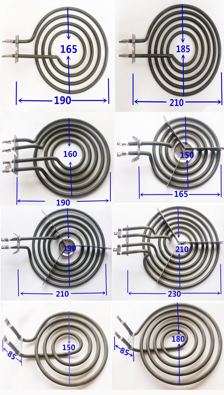 220v 3kw high temperature spiral circular coil tubular heating element for oven