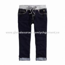 Women's Knit Waist Denim Capris