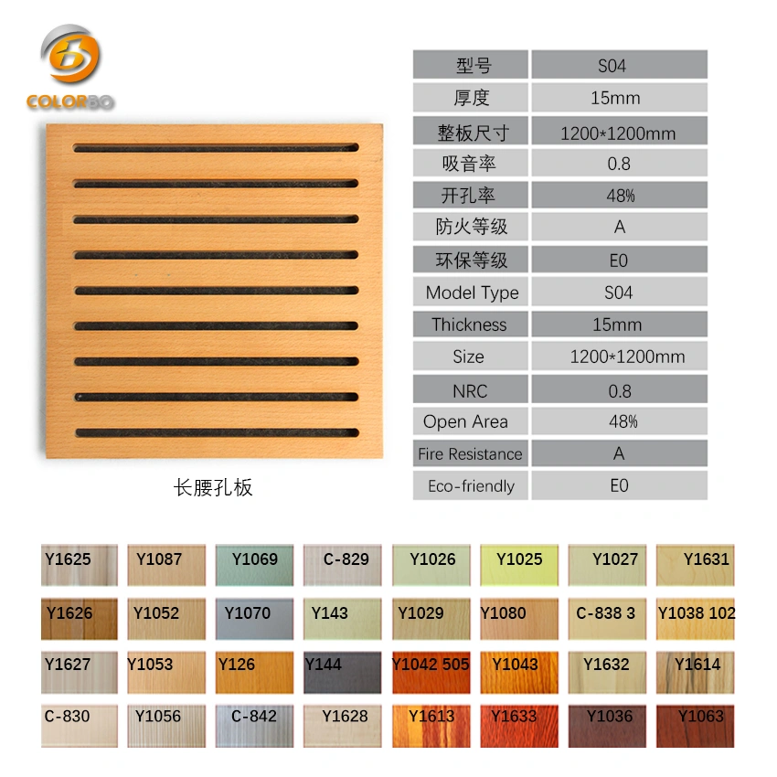 Wooden Sound Insulation Wood Perforate Panel Board