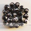 Fashion Jet Printed Round Beads Necklace Beads