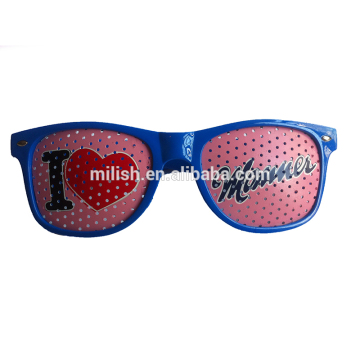 Cheap crazy party custom logo pinhole glasses MPG-0374