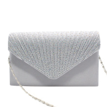 REWIN Classic Frosted Satin Clutch Purse for Weddings and Parties