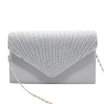 REWIN Classic Frosted Satin Clutch Purse for Weddings and Parties