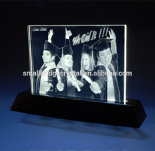 2D laser crystal college graduation gift
