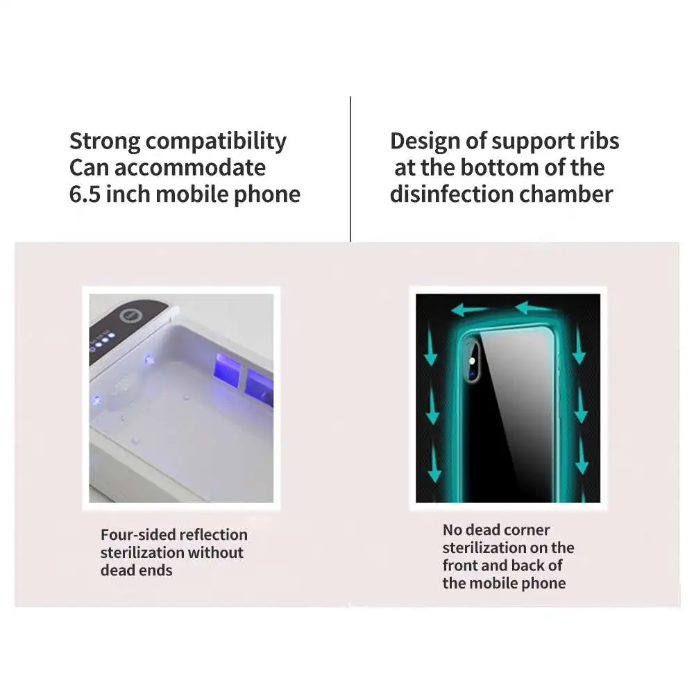 UVC Clean Light UV Smartphone Mobile Cell Ultraviolet Sterilizer Desinfect UV Phone Sanitizer