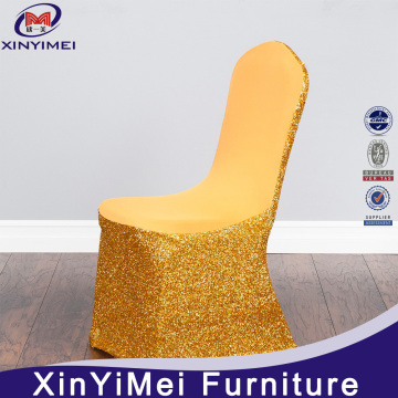 Elegant golden color Spandex Party Chair Covers for Chiavari Chairs