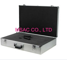 Custom Silver Aluminum Cases With Foam For Display , Equipment Carrying Cases