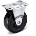 Industry Black Rubber Wheel solid rubber caster swivel