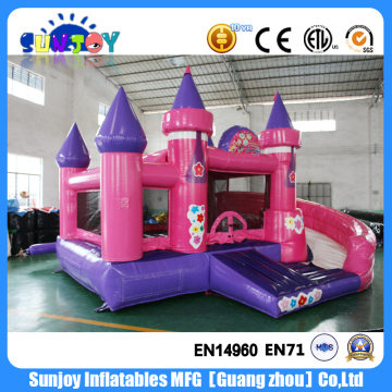 Inflatable combo jumper, inflatable slide bouncer combo