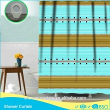China Manufacturer Polyester Fabric Stripes&Points Shower Curtain