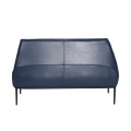 Modern Blue Leather Archibald Two Seat Chair