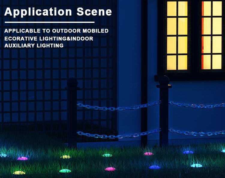 IP67 Holiday Light String Bluetooth Control RGB color Led Ground Plug Lamp Pixel String Garden Decorate Light