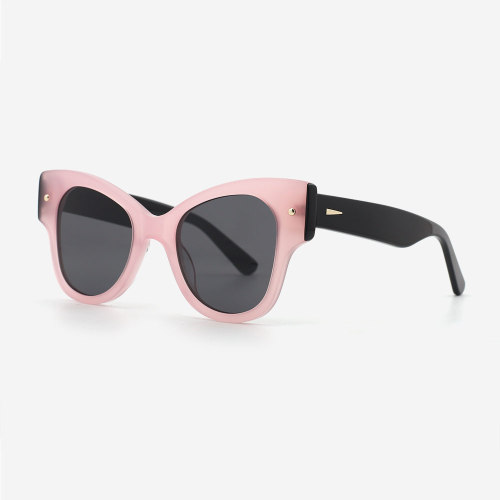 Cat's Eye Lamination Acetate Female Sunglasses 24A8005