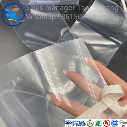 Transparent pharmaceutical PVC packaging sheet film