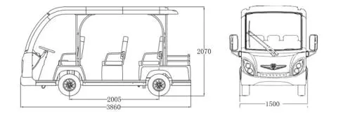 Ce Certificate 8 Seats Electric Sightseeing Bus for Tourist