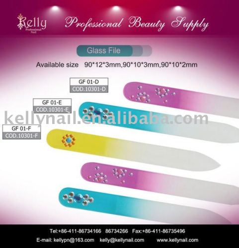 glass file nail art file with diamond