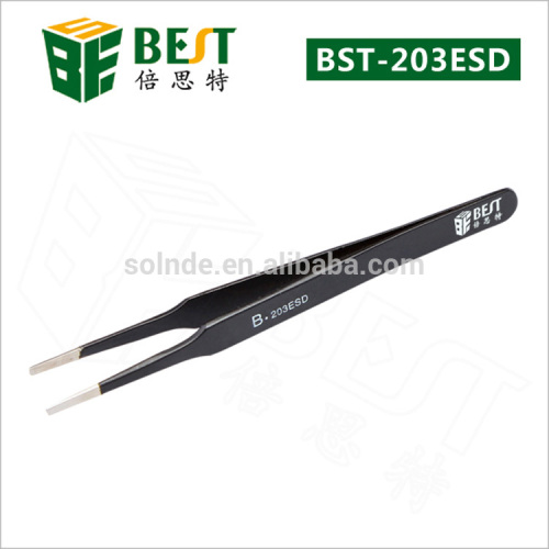 Professional ESD rounded tips best quality industrial tweezers