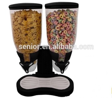 Plastic Double Cereal Dispenser Cereal Storage Tank