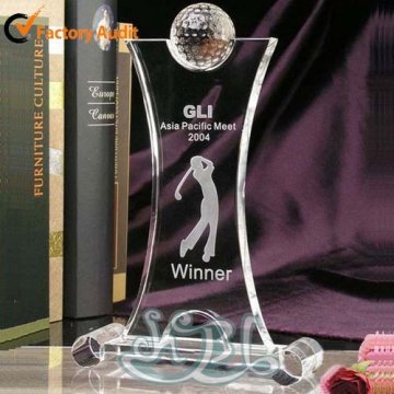 Popular crystal golf trophy