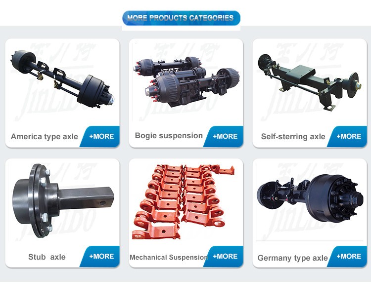 suspension parts small semi trailer axle