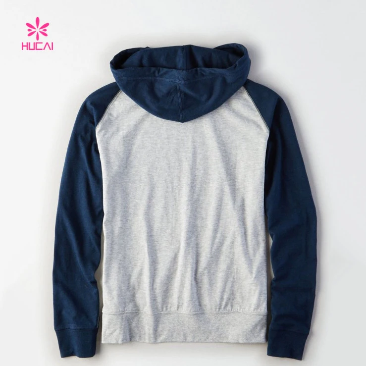 Color-Blocked Activewear Wholesale Cotton Men Custom Hoodies