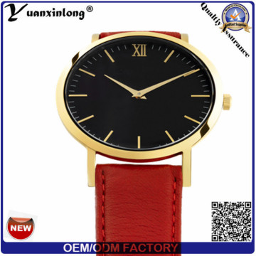 Yxl-061 рекламные горячей продажи кожа часы Мужская мода Япония движение моды наручные часы индивидуальный дизайн мужские часы