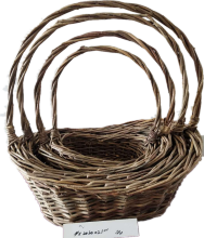 New designed natural willow decorated flower basket