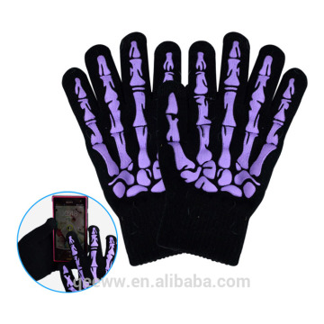 bone printed gloves different Touch Screen Devices Smart Phone Texting Glove