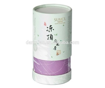 Delicate paper tea box paper tea tube for kraft paper round tea box