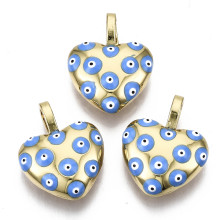 PandaHall 16K Gold Plated Brass Enamel Pendants