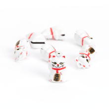 Modern Style Personalized Lucky Cat Key Chain Metal Bell Charm