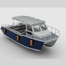 CE Certified 10m/33ft Aluminum Aluminium Catamaran Sport Fishing and Rowing Boat