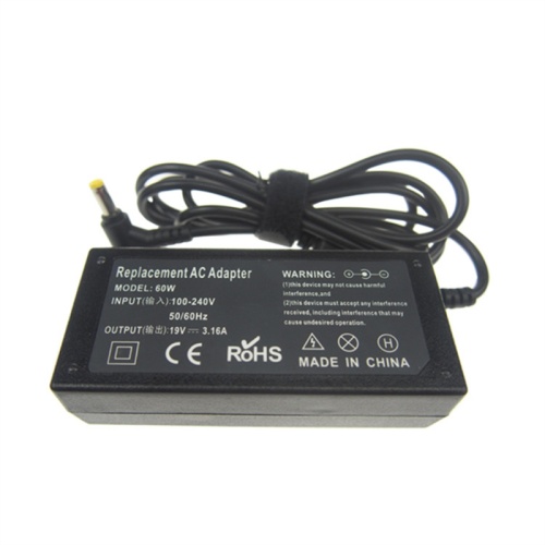 Adaptador 19V 3,16A 5,5 * 2,5 MM amarelo para laptop