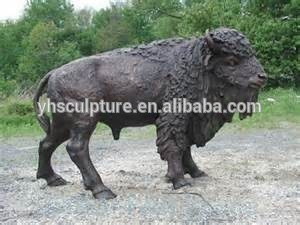 metal bison sculpture