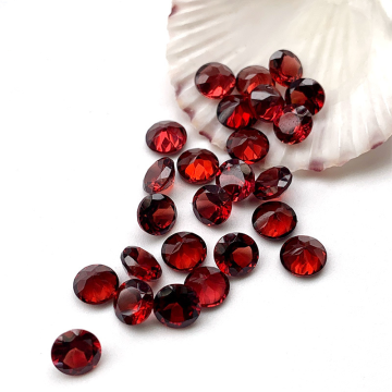 Garnet Round Ring Face Fire Colorful Natural Gemstones