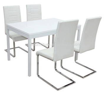 E2 standard MDF top Sponge cover with cushion seat & back dining table set