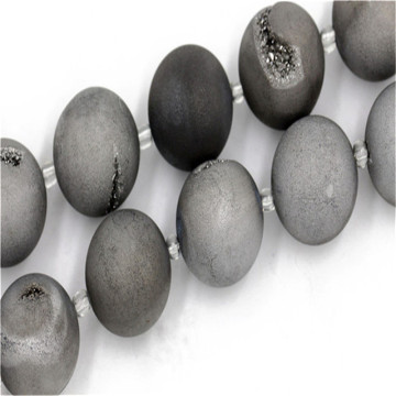 wholesale silver plated drusy agate round gemstone loose beads agate druzy beads