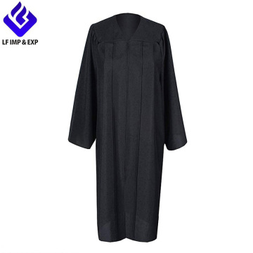 High School Graduation Gown Matte Graduation Robe Graduation Dress In Black