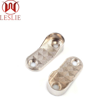 Zinc Alloy Oval Tube Support 16mm Nickel Closet Rod Bracket