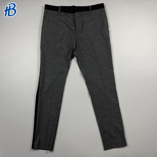 plus size Black side casual male trousers