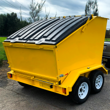 Mobile Tipper Skip Bins on Trailers for Demolition and Renovation Recycling