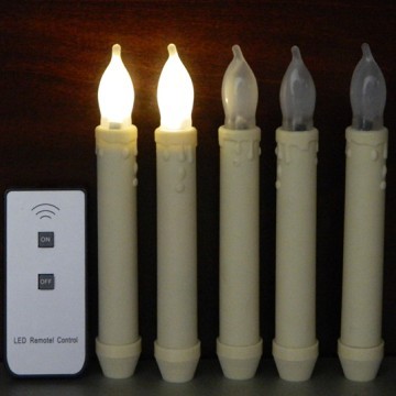 Flickering Amber LED Taper Candles