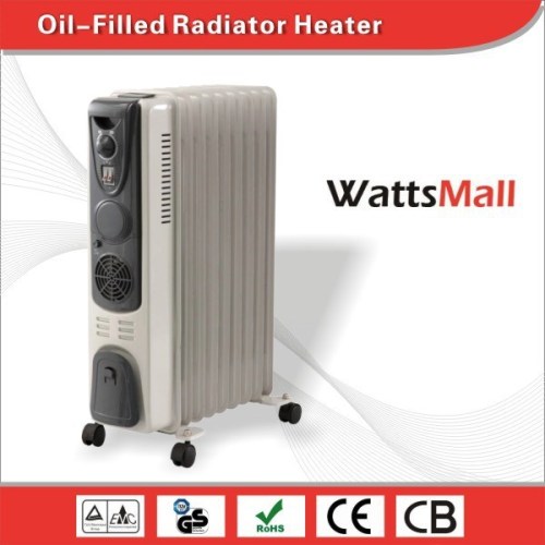 Room Used Electric Oil Filled Radiator / Oil Filled Heater with Adjustable Thermostat