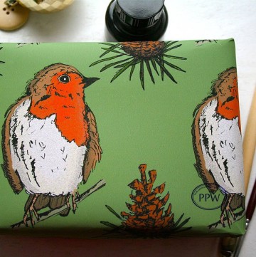Wholesale Christams Gift Paper Woodland Robin Wrapping Paper Printing